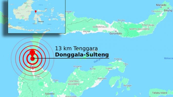 Gempa 7,7 SR di Donggala Terasa Sampai Ke Mamuju dan Gorontalo