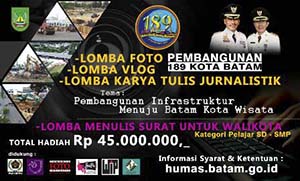 Dirgahayu Batam Ke-189, Pemko Gelar Lomba Foto dan Karya Jurnalistik