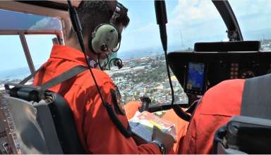 OPERASI AMAN NUSA II SELIGI 2020, POLDA KEPRI SEBAR RIBUAN BROSUR HIMBAUAN MELALUI UDARA