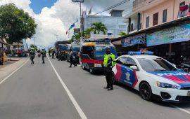 Patroli Gabungan Skala Besar TNI-Polri Dalam Rangka Operasi Kepolisian Kewilayahaan Mantap Praja Seligi -2020 di Natuna