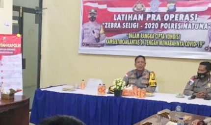 Wakapolres Natuna Pimpin Latihan Pra Operasi Zebra Seligi 2020