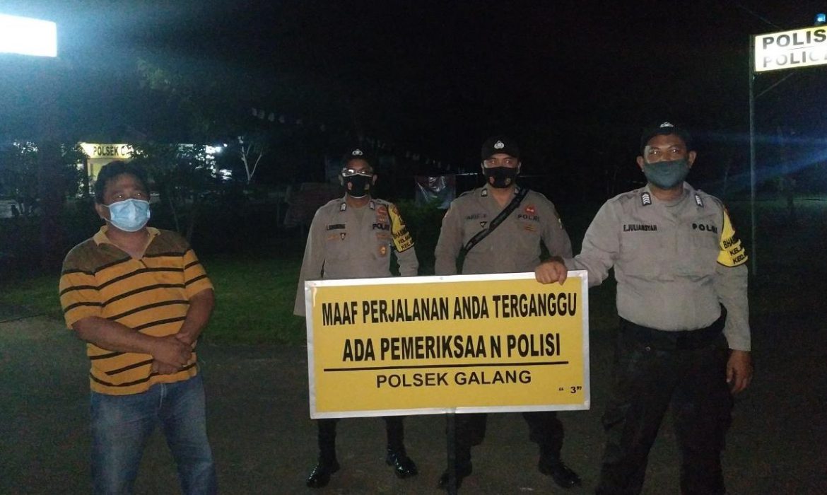 Polsek Galang Gelar Razia Cipkon dan Himbauan Adaptasi Kebiasaan Baru di Sei Raya