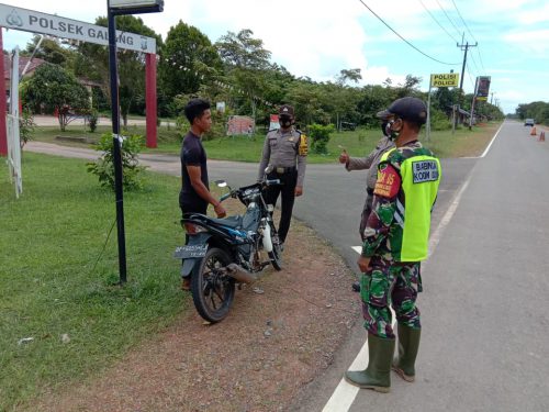 Tekan Penyebaran Covid-19, Polsek Galang Kembali Gelar Operasi Yustisi di Kampung Sei Raya