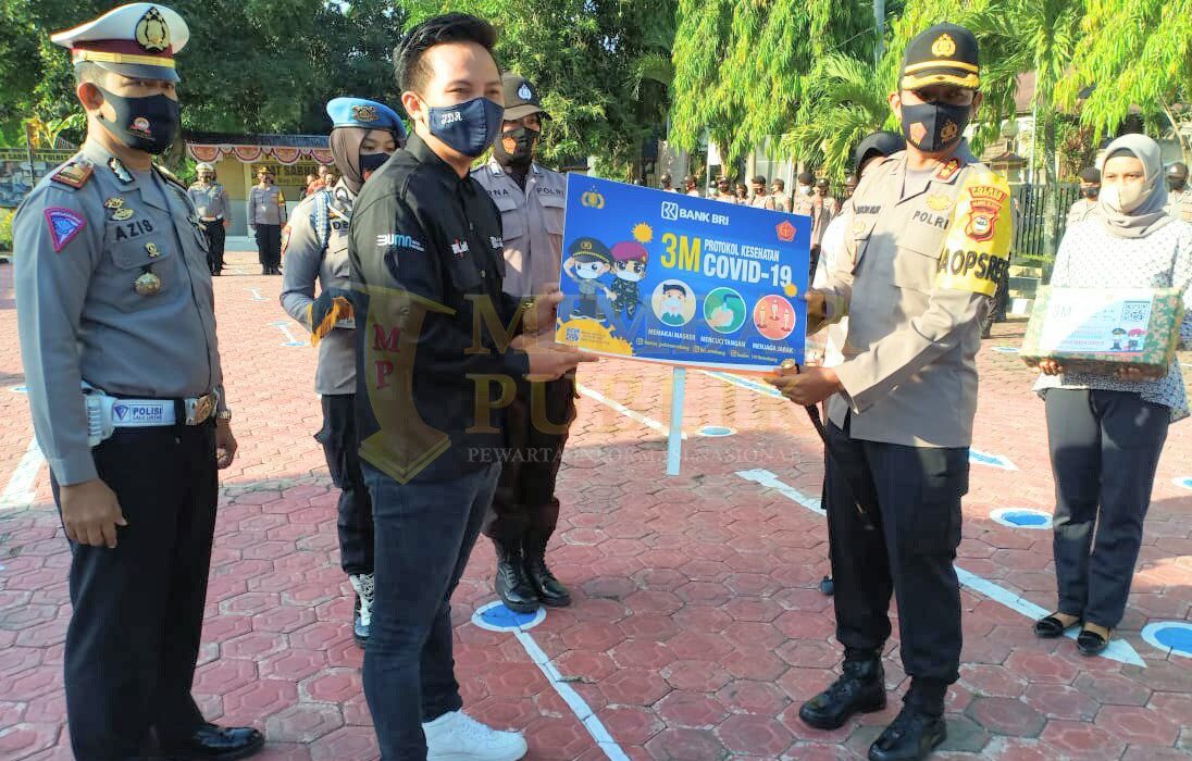 Polres Enrekang Dibantu Alat Peraga Masker BRI Peduli Demi Tanggulangi Covid-19