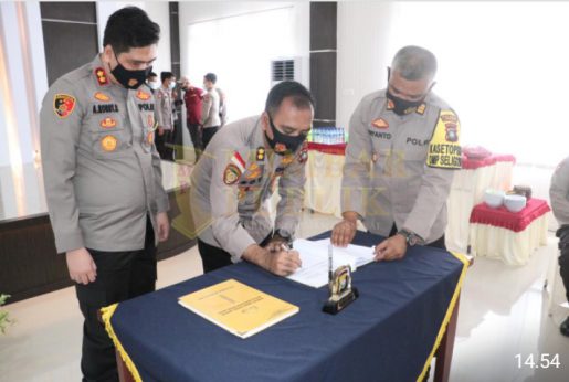 Laporan Kesatuan Dalam Rangka Serah Terima Jabatan  Kapolres Lingga