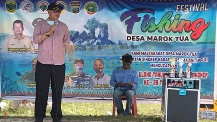 Pjs Bupati Lingga Tutup Festival Fishing di Pulau Serak Marok Tua