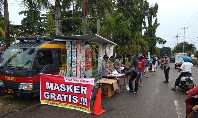 Polres Tanjungpinang Buka Gerai Masker Gratis Bagi Masyarakat