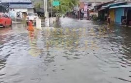 Akibat Air Laut Pasang Wilayah Tanjung Uban Terkena Imbas Banjir