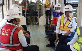 Menhub Budi Karya Uji Coba LRT Jabodebek