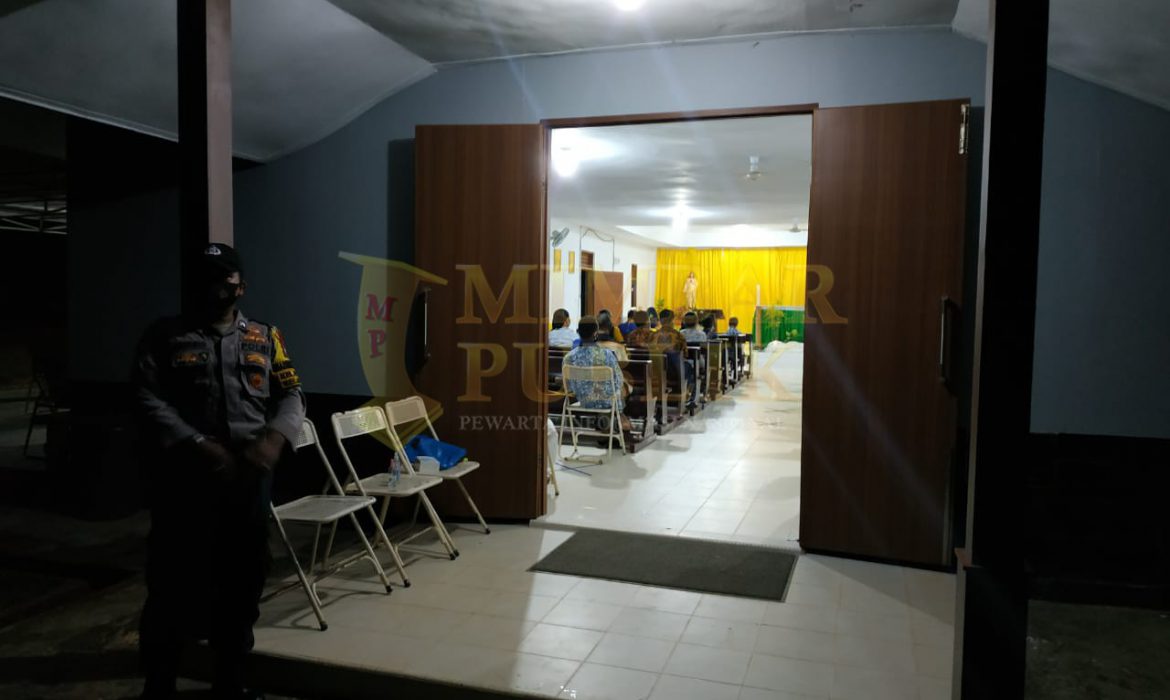 Kepolisian Lakukan Pengamanan Penerapan Protokol Kesehatan Ibadah Minggu di Pulau Galang