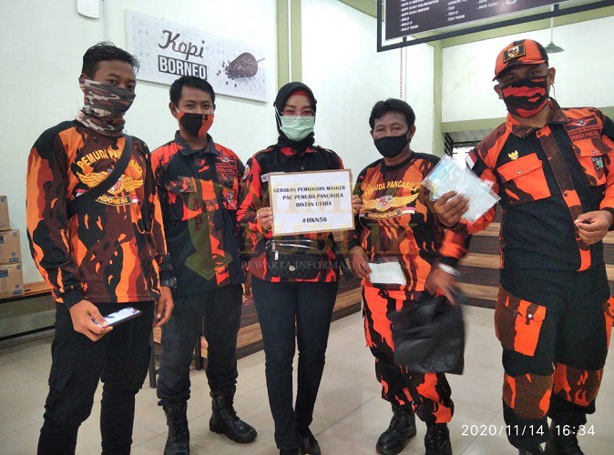 Pemuda Pancasila  Bintan Utara Sosialisasi dan Edukasi Masker