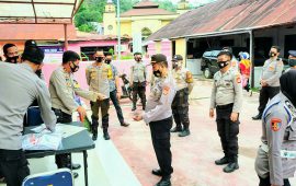 Polres Enrekang Gelar Rapid Tes Massal Seluruh Anggota Mapolres