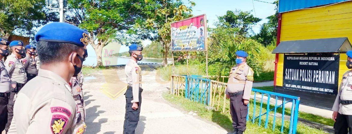 Tingkatkan Pengamanan Perairan Laut, Satpolairud Polres Natuna Gelar Apel Gabungan