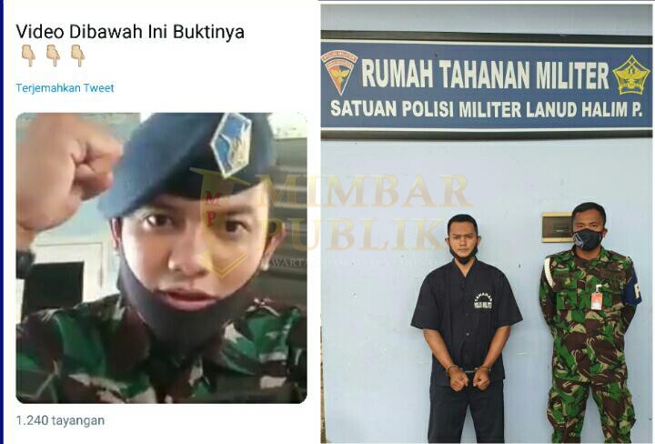 TNI AU Langsung Tahan Anggotanya Yang Nyanyikan Lagu Dukung Riziek Shihab
