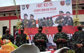 Kapolda Kepri Rayakan HUT Korps Brimob ke-75 di Mako Brimob Polda Kepri