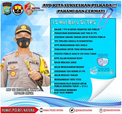 Kapolres Natuna Ajak Masyarakat Sukseskan Pilkada Serentak 2020