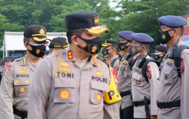 Kapolda Sumbar Pimpin Apel Gelar Pasukan BKO Pengamanan Pemungutan Suara