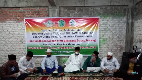 SantanNU Adakan Yasinan, Tahtim, Tahlil bersama Anak Yatim dan Ulama, Berdoa Kesembuhan Ibunda Kapolda Metro Jaya