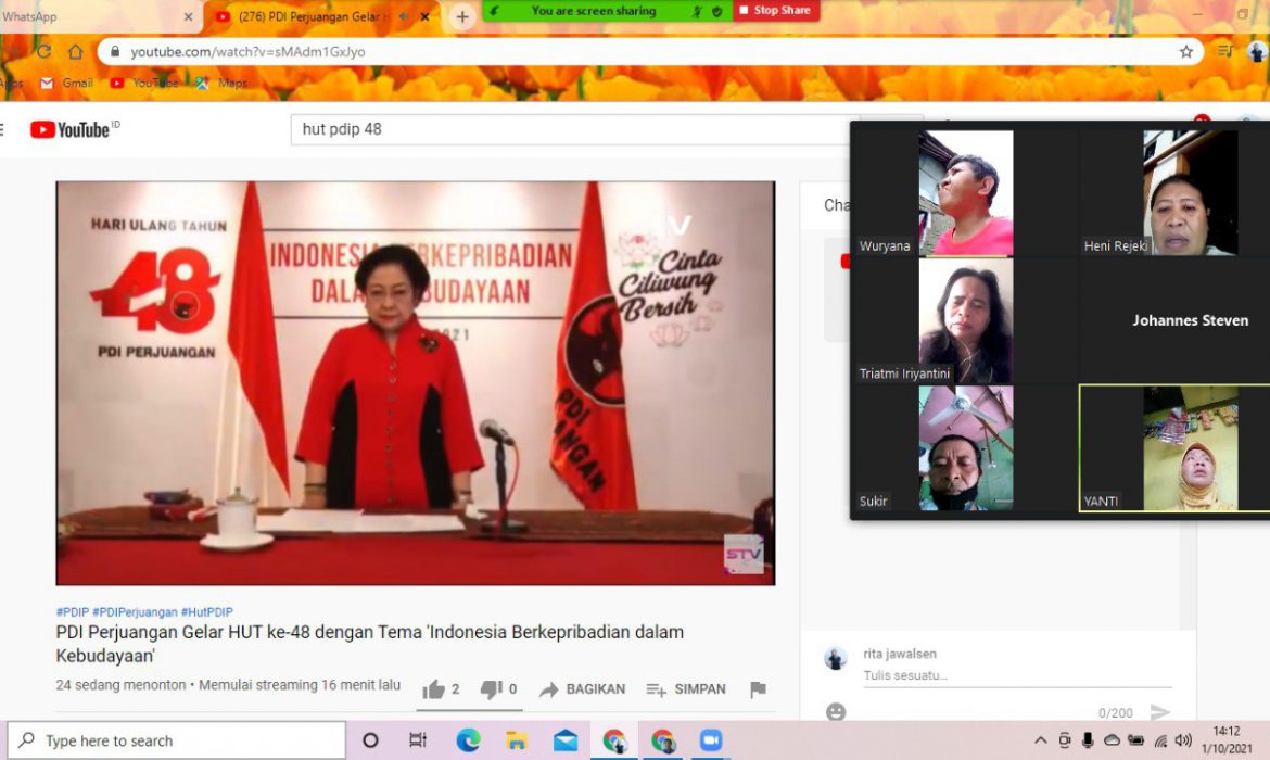 Perayaan HUT ke-48 PDI Perjuangan, Megawati Berbelasungkawa Jatuhnya Pesawat Sriwijaya Air