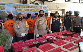 Ungkap 20 Kasus dan 24 Tersangka, Polres Karo Gelar Press Release Operasi Anti Narkoba 2021