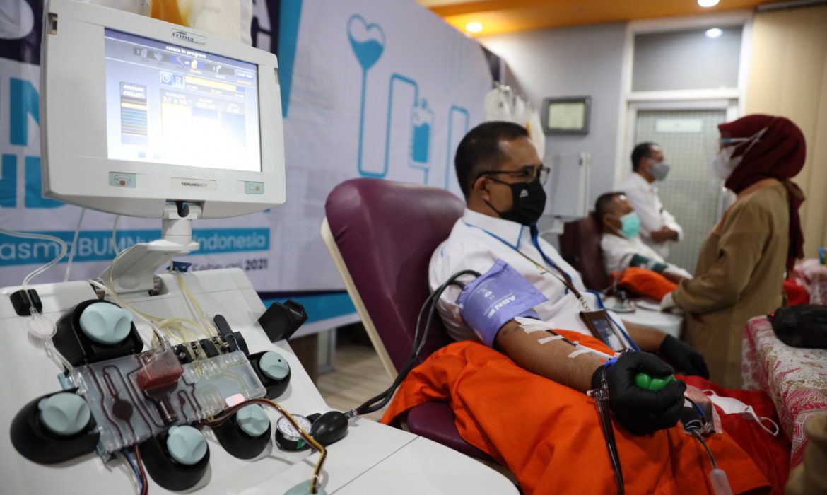 Satgas BUMN Riau Turut Donor Plasma Konvalesen Nasional