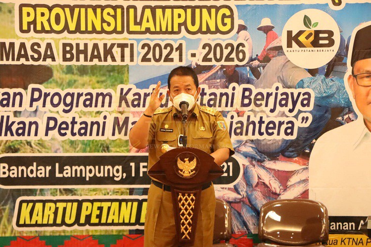 Gubernur Arinal Djunaidi : KTNA Provinsi Lampung Harus Menjadi Motor Dalam Mensukseskan Kartu Petani Berjaya