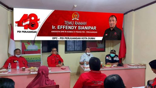 Effendi Sianipar bertemu Kader PDI Perjuangan di Dumai, Bincang Potensi Pertanian