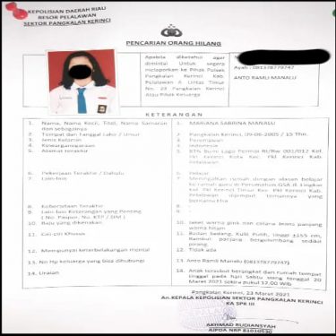 Polisi Berhasil Menemukan Remaja 15 Tahun yang Dikabarkan Hilang