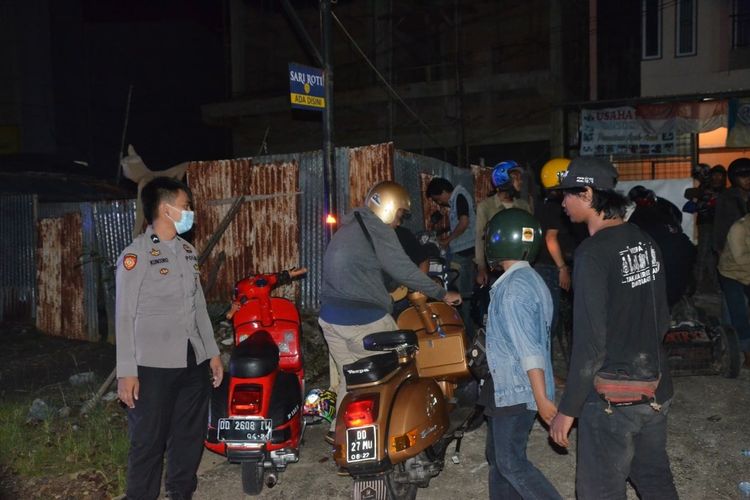 Kegiatan Komunitas Motor Vespa di Luwu Timur Dibubarkan Polisi Akibat Timbulkan Kerumunan