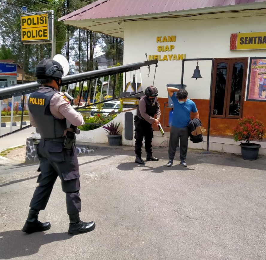 personil polres tanah Karo antisipasi aksi terorisme
