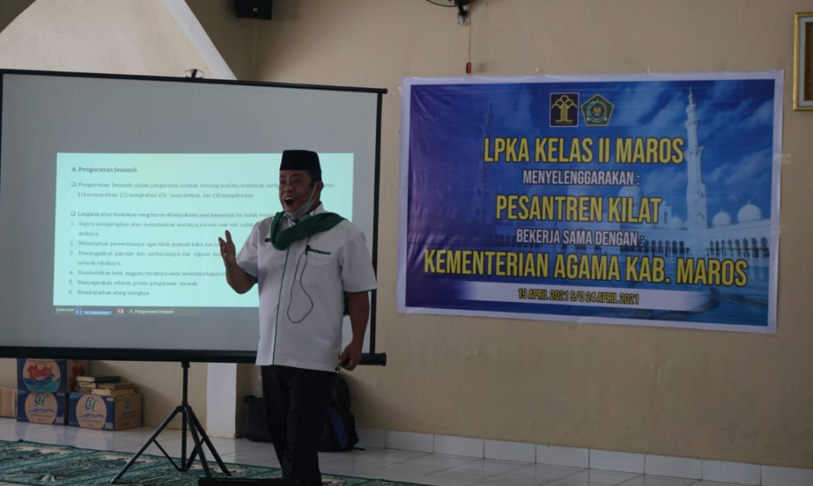 LPKA Kelas ll Maros Adakan Pesantren Kilat Untuk Warga Binaan di Mesjid Ba’abut Taubah