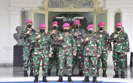 Dankormar Terima Laporan Kenaikan Pangkat Mayjen TNI (MAR) Purnomo