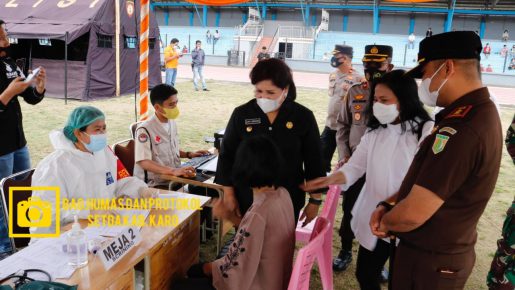 Pelaksanaan Vaksin Massal Covid-19 Dihadiri oleh Bupati Karo