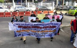 Polres Tanah Karo Terima Aksi Solidaritas Wartawan Atas Peristiwa Tertembaknya Marshal Harahap