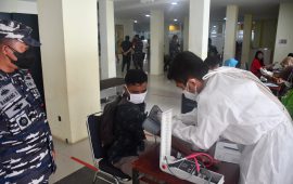 Lantamal IV Gelar Vaksinasi Tahap II di Pelabuhan Sri Bintan Pura Tanjungpinang