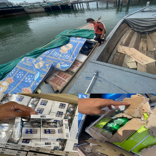 Kapal Bermuatan Rokok dan Miras Ilegal Senilai Rp500 Juta Berhasil Diamankan Bea Cukai Batam