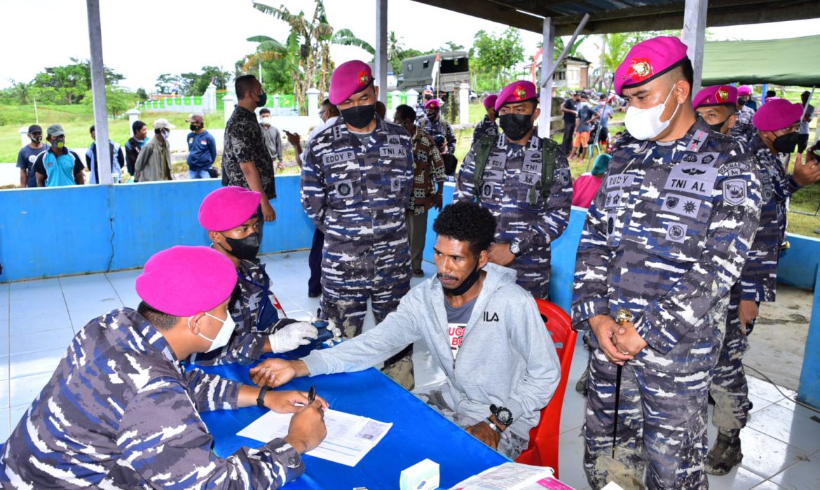 Korp Marinir Serbu Kampung Klafdim Distrik Moisegen Sorong