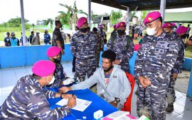 Korp Marinir Serbu Kampung Klafdim Distrik Moisegen Sorong