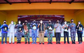 Danlantamal IV Bersama Forkopimda Kepri Tinjau Vaksinasi yang Digelar Kogabwilhan I