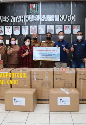 Pemkab Karo Menerima Bantuan Dari Yayasan BUMN Indonesia, Guna Penanganan Covid-19