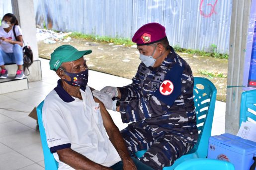 Perangi Covid-19, Korps Marinir TNI AL Laksanakan Program Vaksinasi Massal