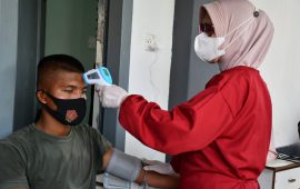 Vaksinasi Siswa Dikmaba PK TNI AL Satdik-1 Kodiklatal Tanjunguban