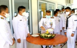 Lanal Dabo Singkep Gelar Upacara HUT TNI AL ke-76 dan Adakan Syukuran