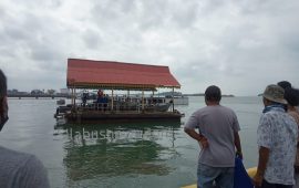 Ponton di Pelabuhan Bulang Linggi Hilang Lenyap Ditelan Ombak