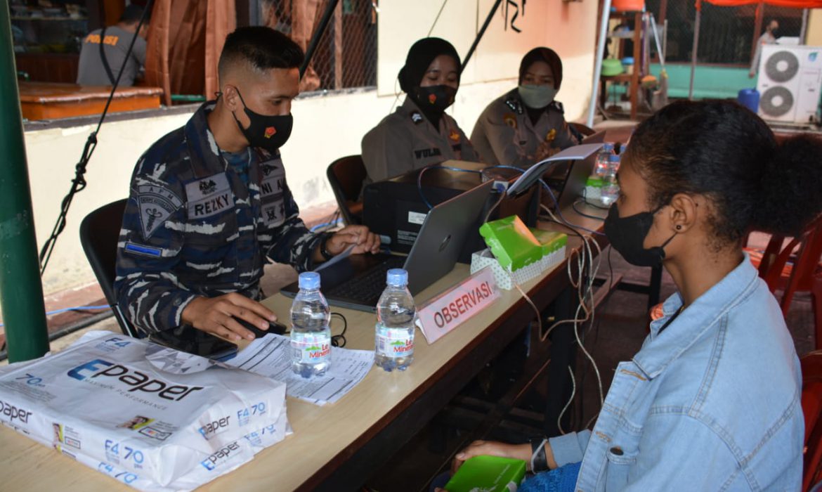 Dinkes Lantamal X Kejar Capaian 70% Masyarakat Tervaksin