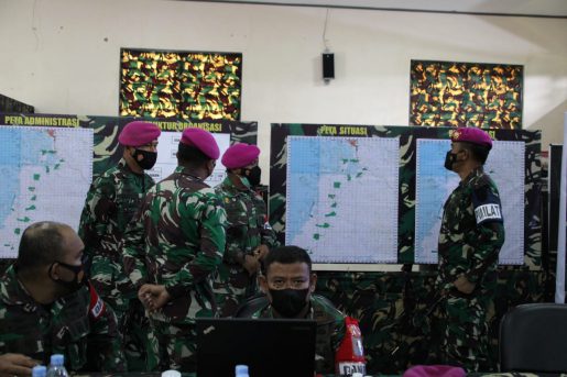 Komandan Pasmar 3 Buka Geladi Posko Latihan Satuan Lanjutan II Aspek Darat Triwulan III Tahun 2021