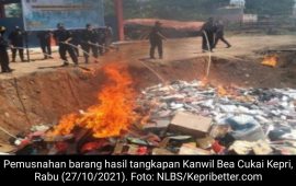 Kanwil DJBC Kepri Musnahkan Barang Bukti Tegahan 2019 Sampai 2020