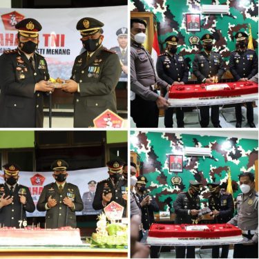 HUT TNI ke-76, Kapolres Kediri Kota Beri Kejutan Brigif 16/Wira Yudha