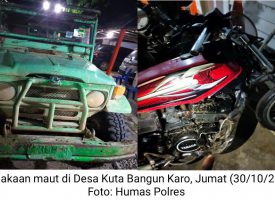 Kecelakaan maut di Desa Kuta Bangun Karo, Jumat(30/10/2021). Foto: Humas Polres