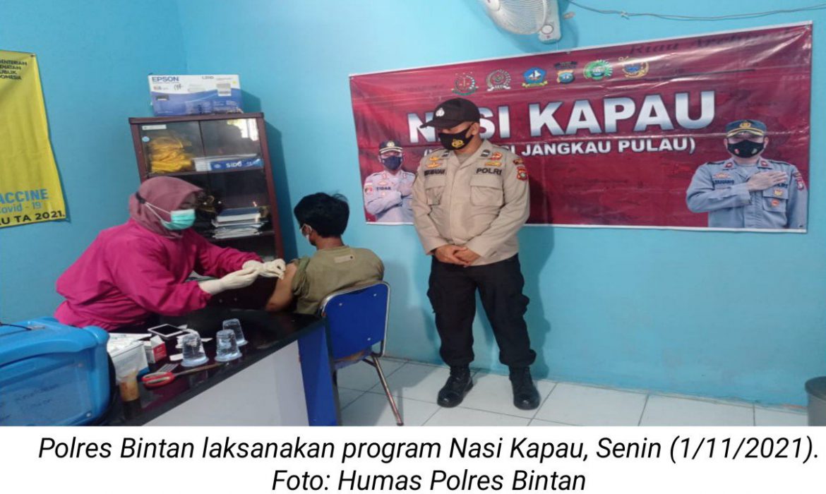 Polres Bintan Laksanakan Program Nasi Kapau hingga ke Pulau Perbatasan